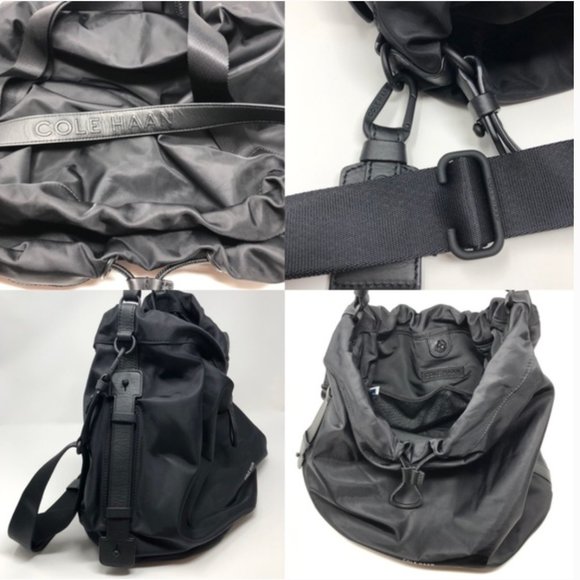 Cole Haan Black Nylon Tote with leather straps - Picture 5 of 10